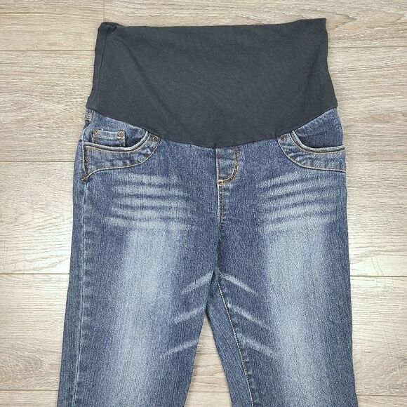 Thyme Maternity Cropped Denim Jeans Medium - Picture 3 of 16